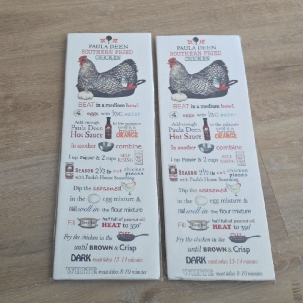 Paula Deen Southern Fried Chicken Recipe Dish Towels